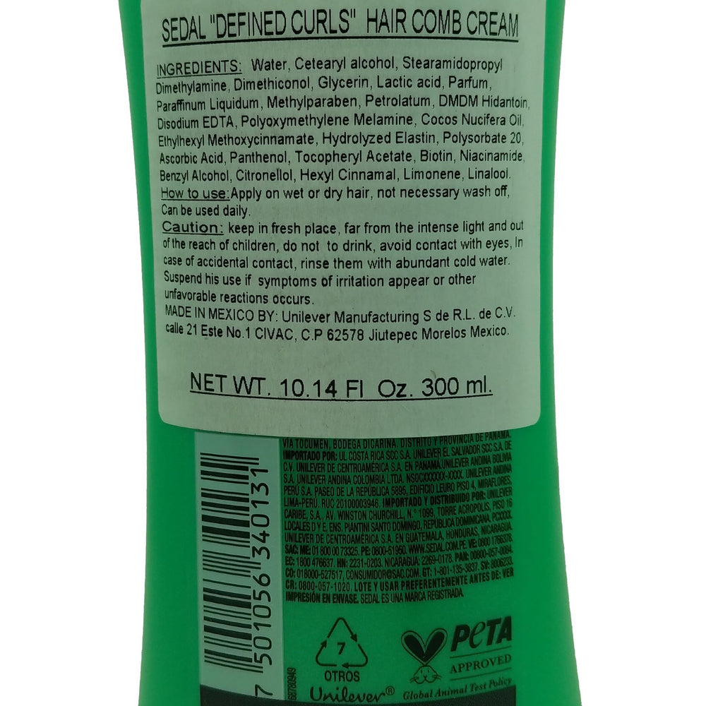 Sedal Rutina diaria con los 3 productos para rizos definidos.