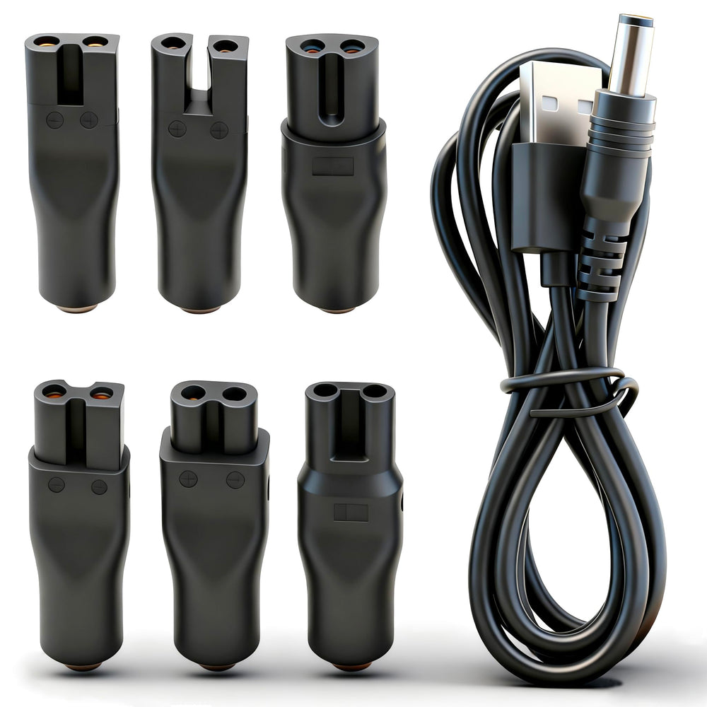 SEEHOM 5V USB charger cord for clippers and trimmers, on-the-go charging.