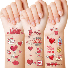 Seeiuua Valentines tattoos collection featuring 80 patterns for classroom fun