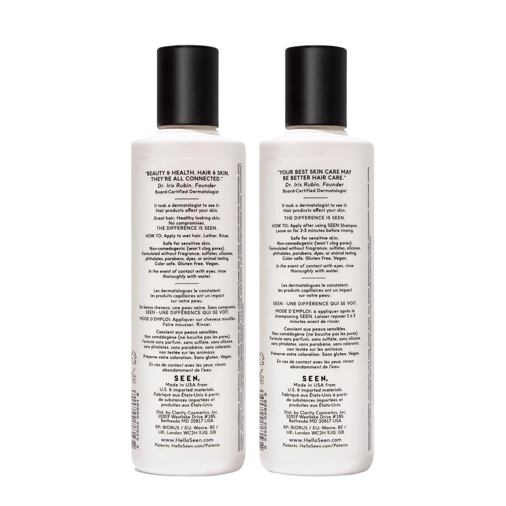 SEEN conditioner bottle detangling and smoothing hair