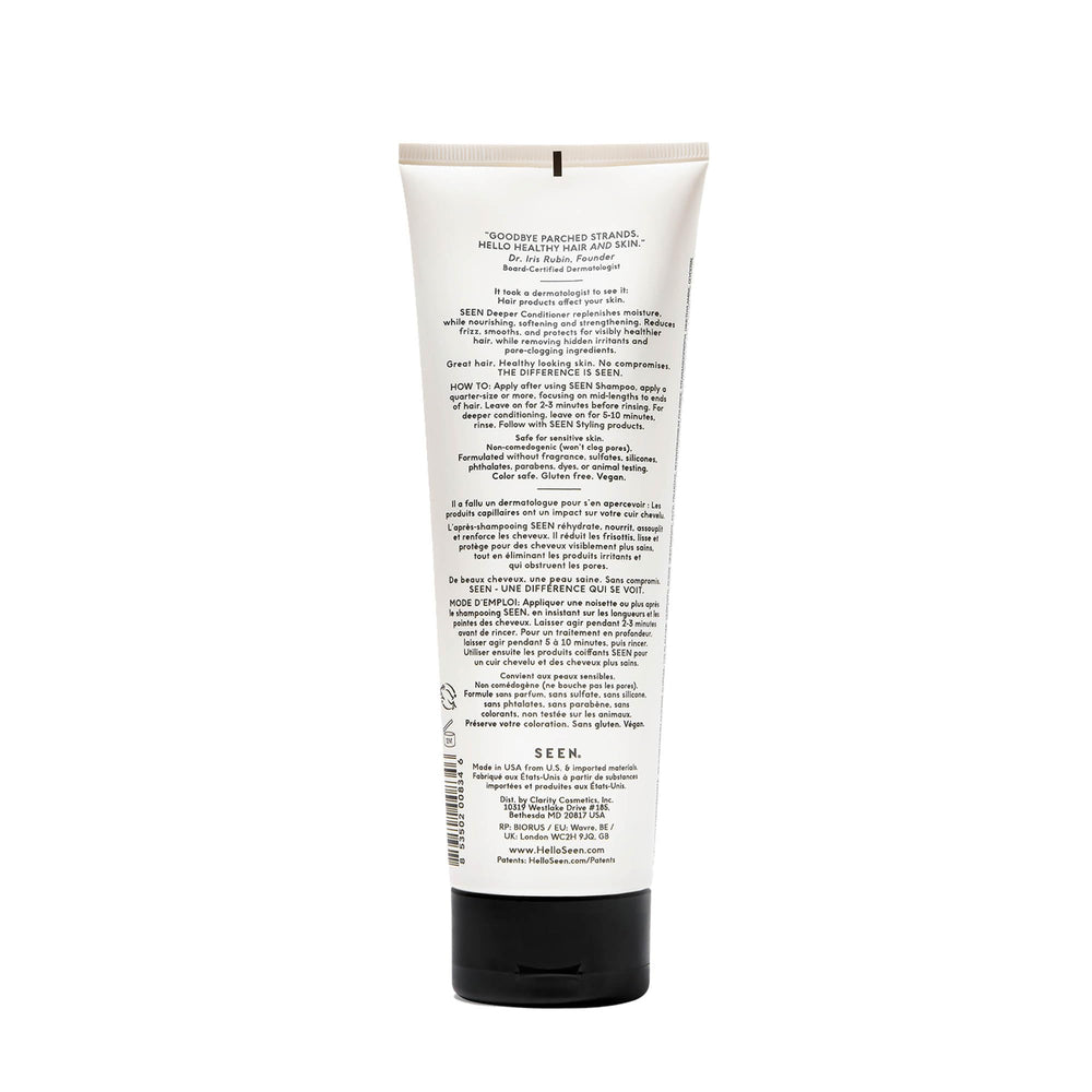 SEEN Deeper Conditioner cap close-up highlighting non-fragrance design.