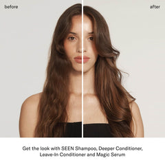 SEEN Deeper Conditioner keeps frizz at bay with hemisqualane-based formula.