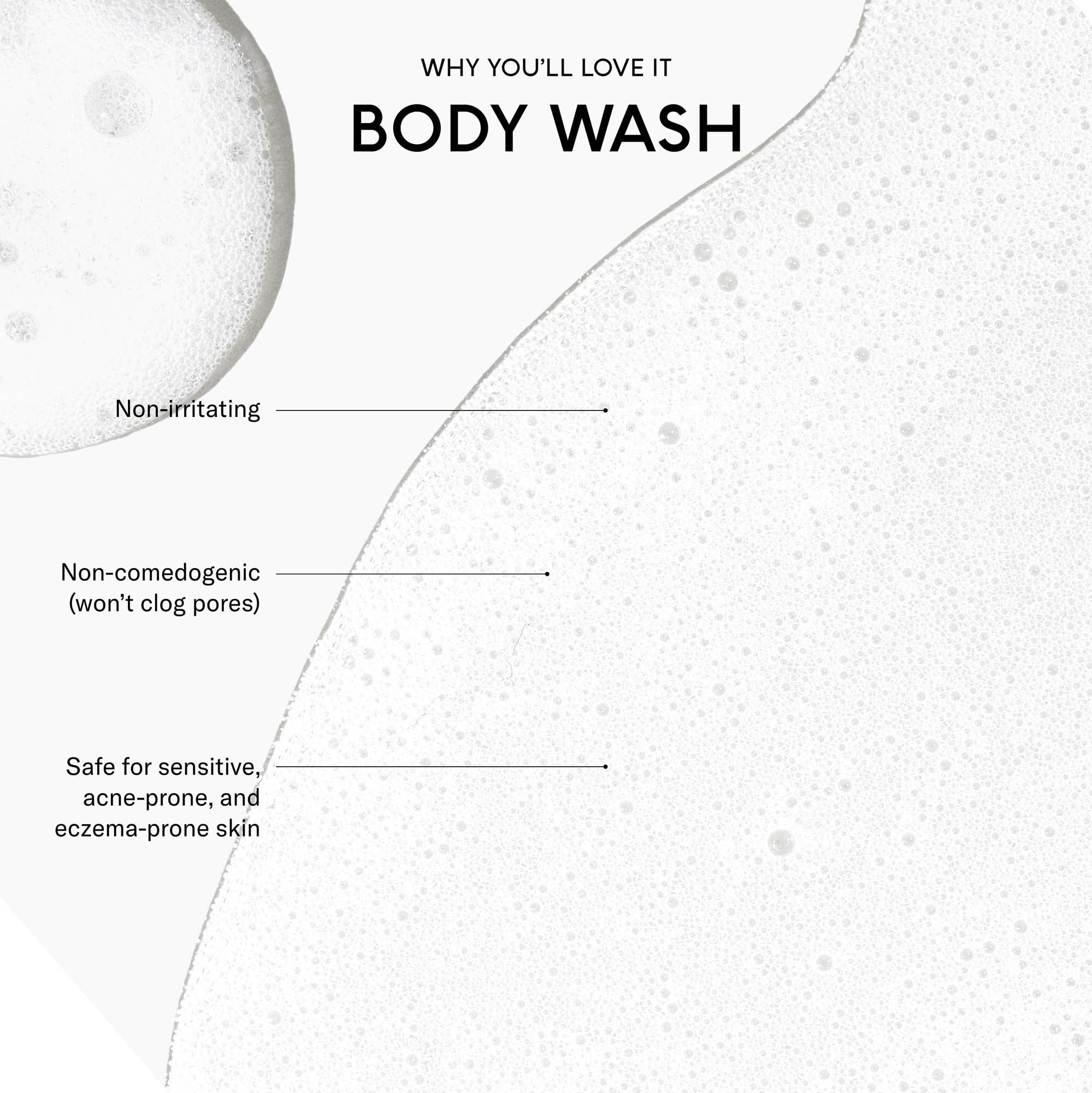SEEN fragrance-free body wash foamy-lather offers a refreshing cleanse without clogging pores.
