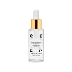 SEEN Magic Serum bottle shows fragrance-free formula ideal for sensitive skin and frizz control.