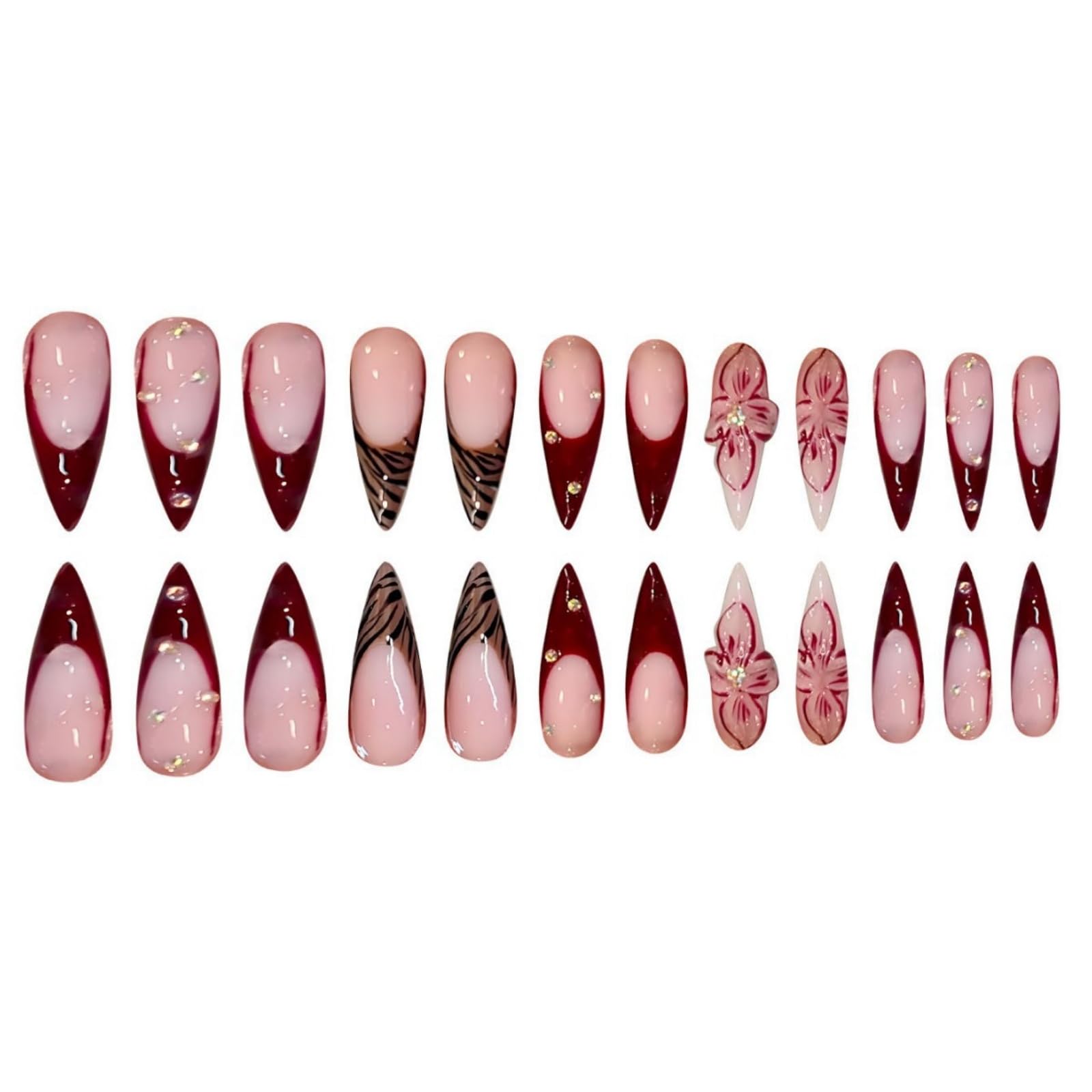 SEENEEY natural-fit nails with delicate curves for comfortable all-day wear.