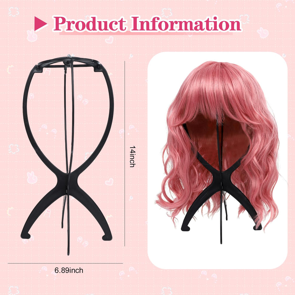Seewaazee wig head stand with compact base supports short styles securely.