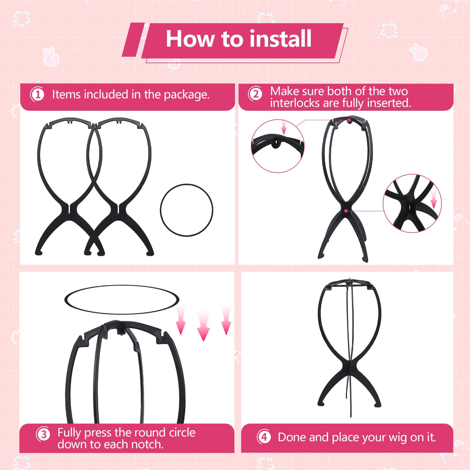Seewaazee travel-friendly wig stand is lightweight and portable.