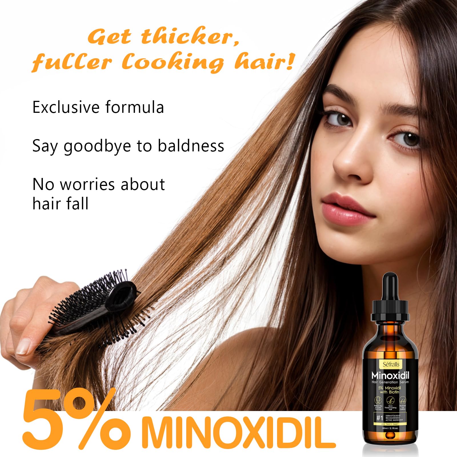 Sefralls Minoxidil, aplicador dosificador para aplicación precisa.