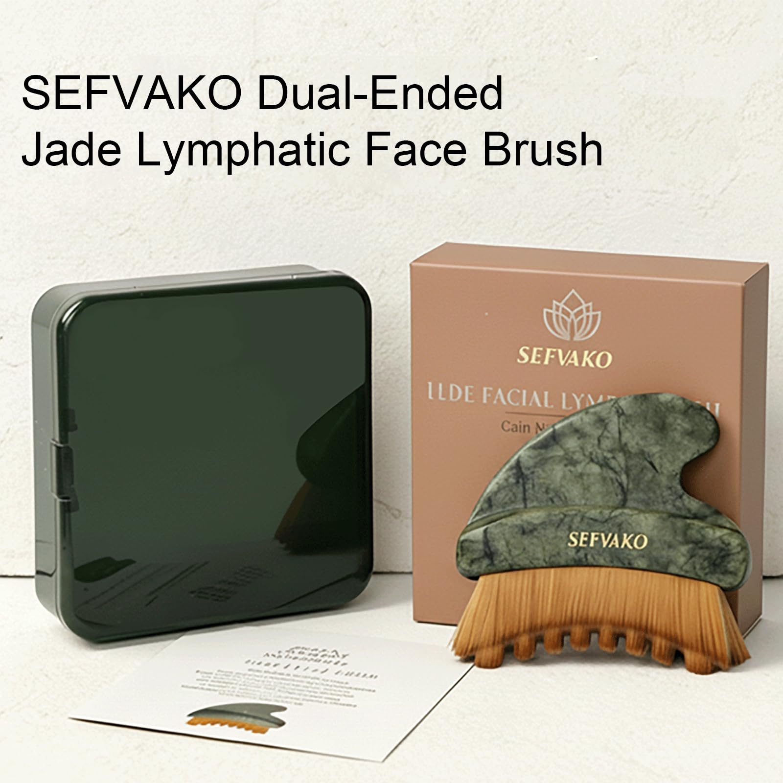 SEFVAKO Neck and temples massage with jade edge