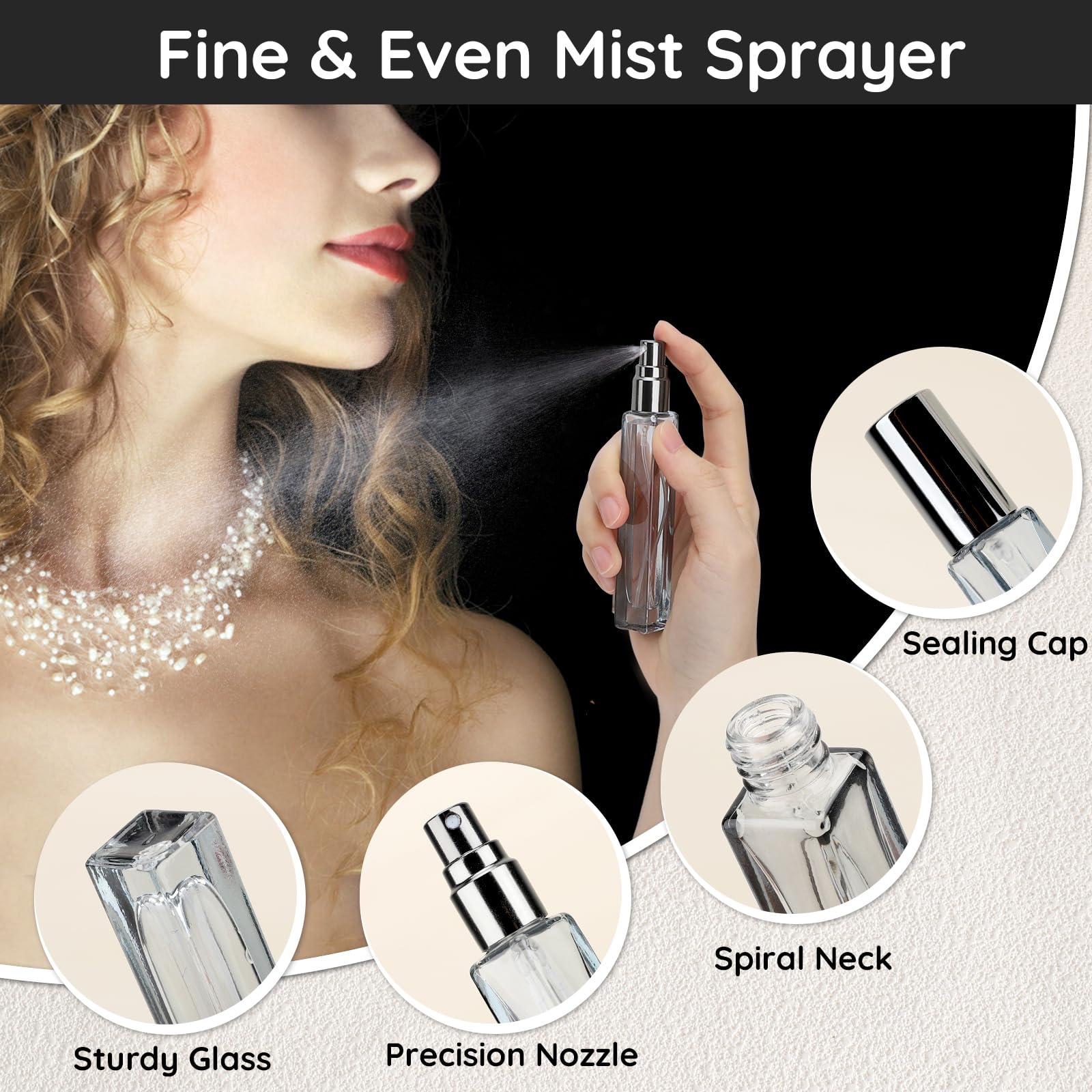 Segbeauty 10ml travel bottles, convenient for sampling scents on the go.