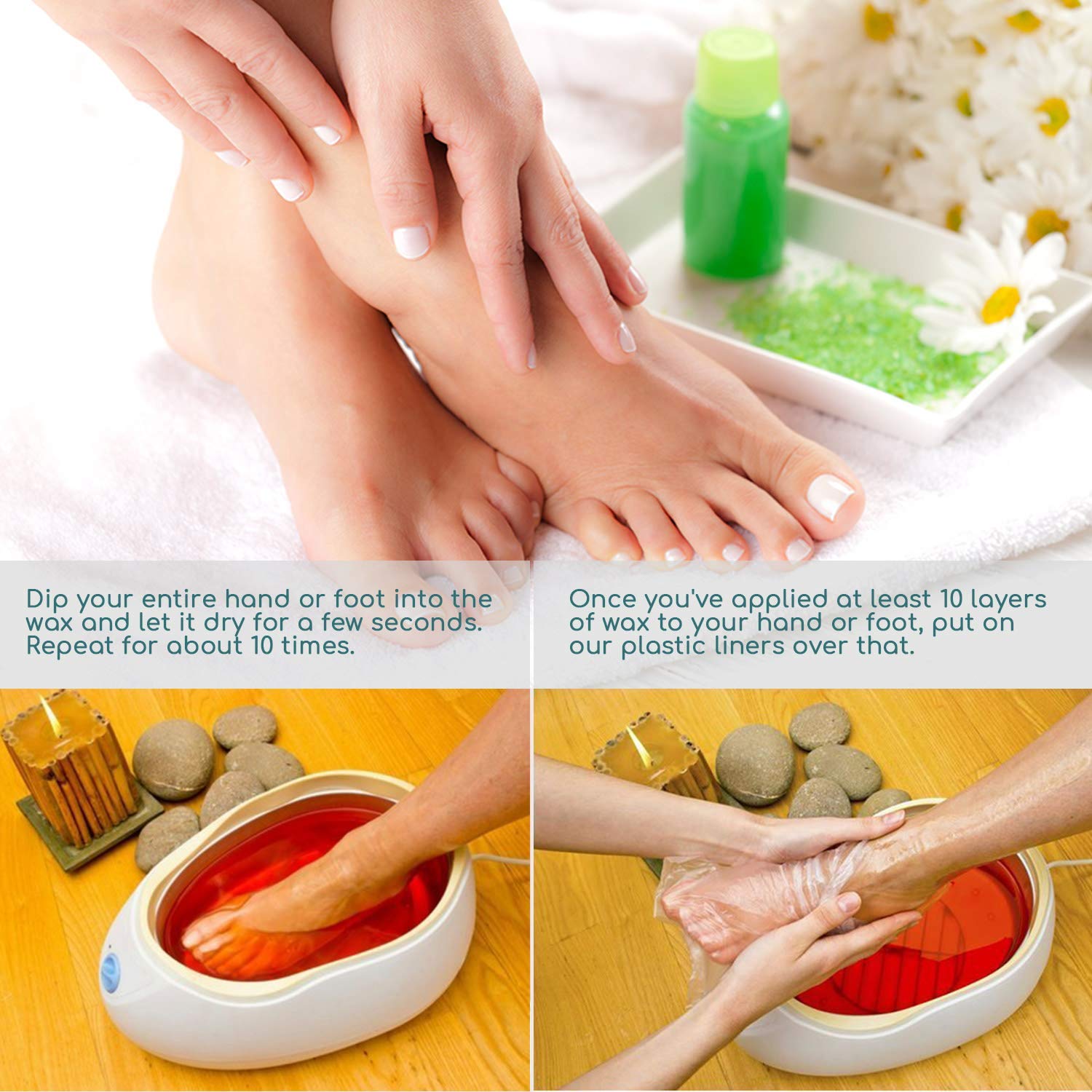Segbeauty PE material liners provide sturdy, non-slip protection during wax use
