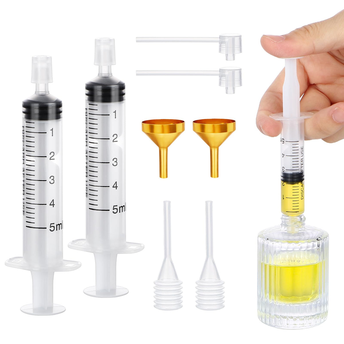 Segbeauty refill tools kit assembly enables precise perfume transfers on the go.