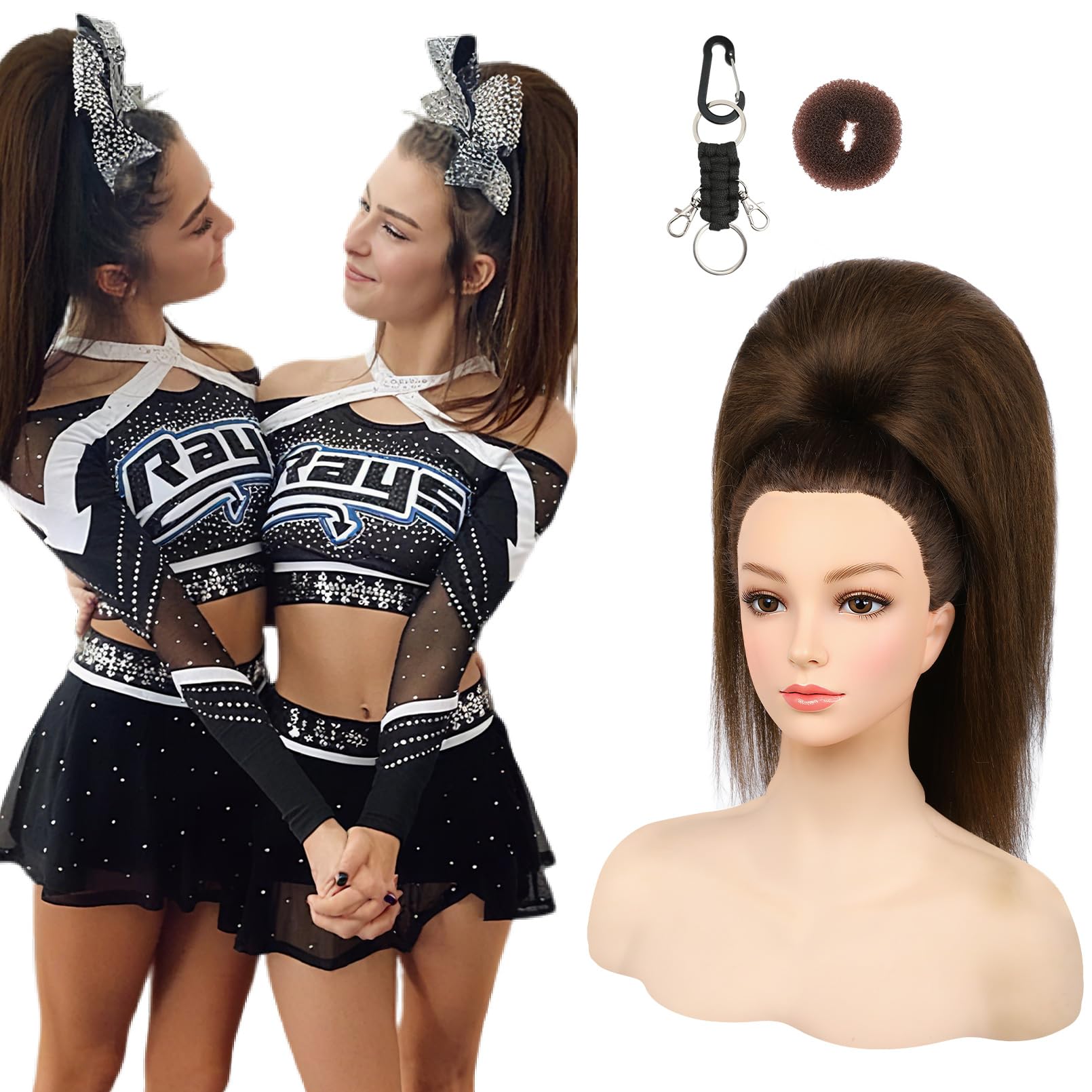 SEIKEA Cheer ponytail base volume close-up shows lifted, natural-looking fullness.