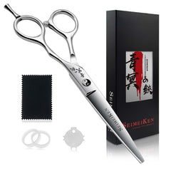 SEIMEIKEN hair cutting scissors with 6-inch convex blade for precise, smooth cuts