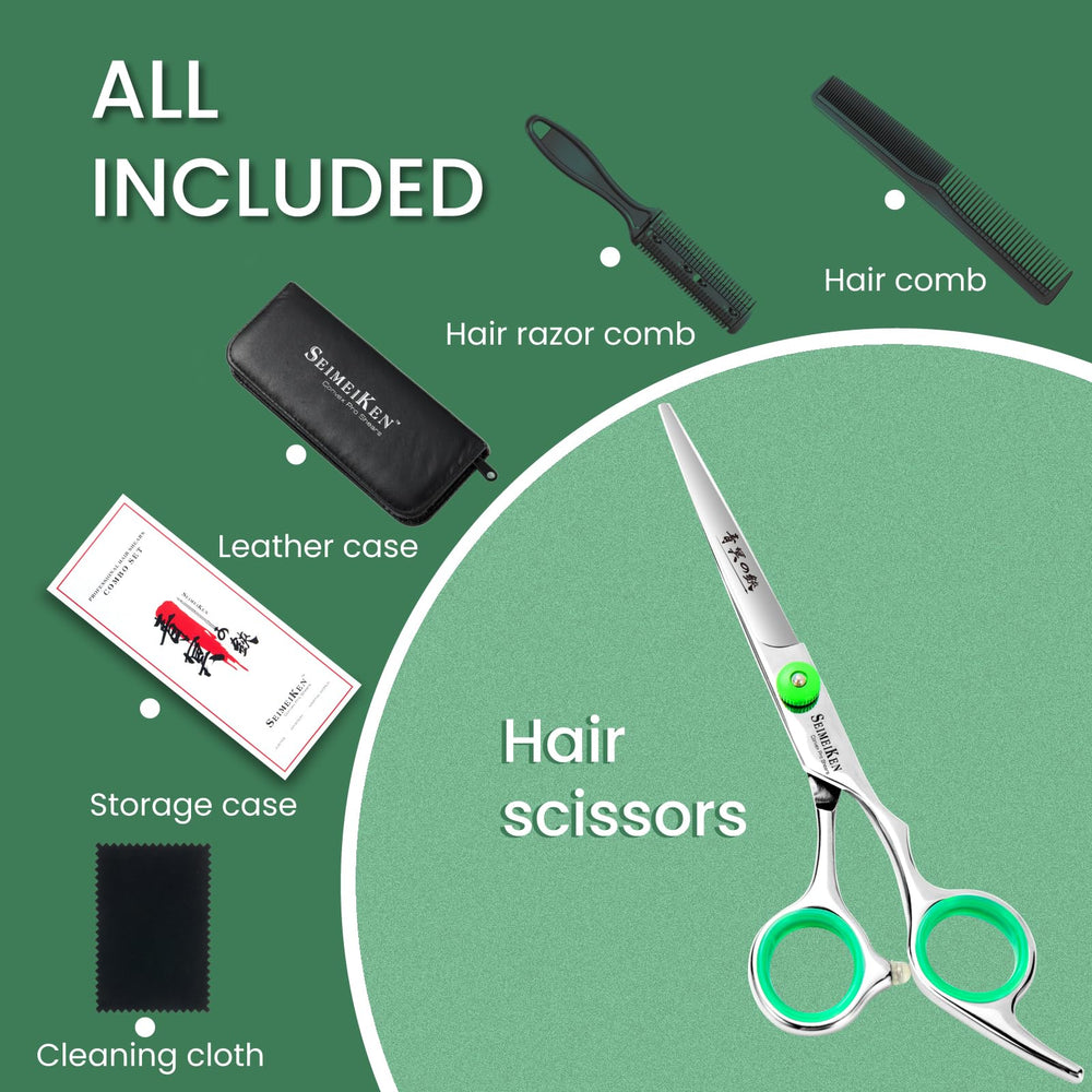 Cleaning cloth included helps maintain SEIMEIKEN blades and longevity.