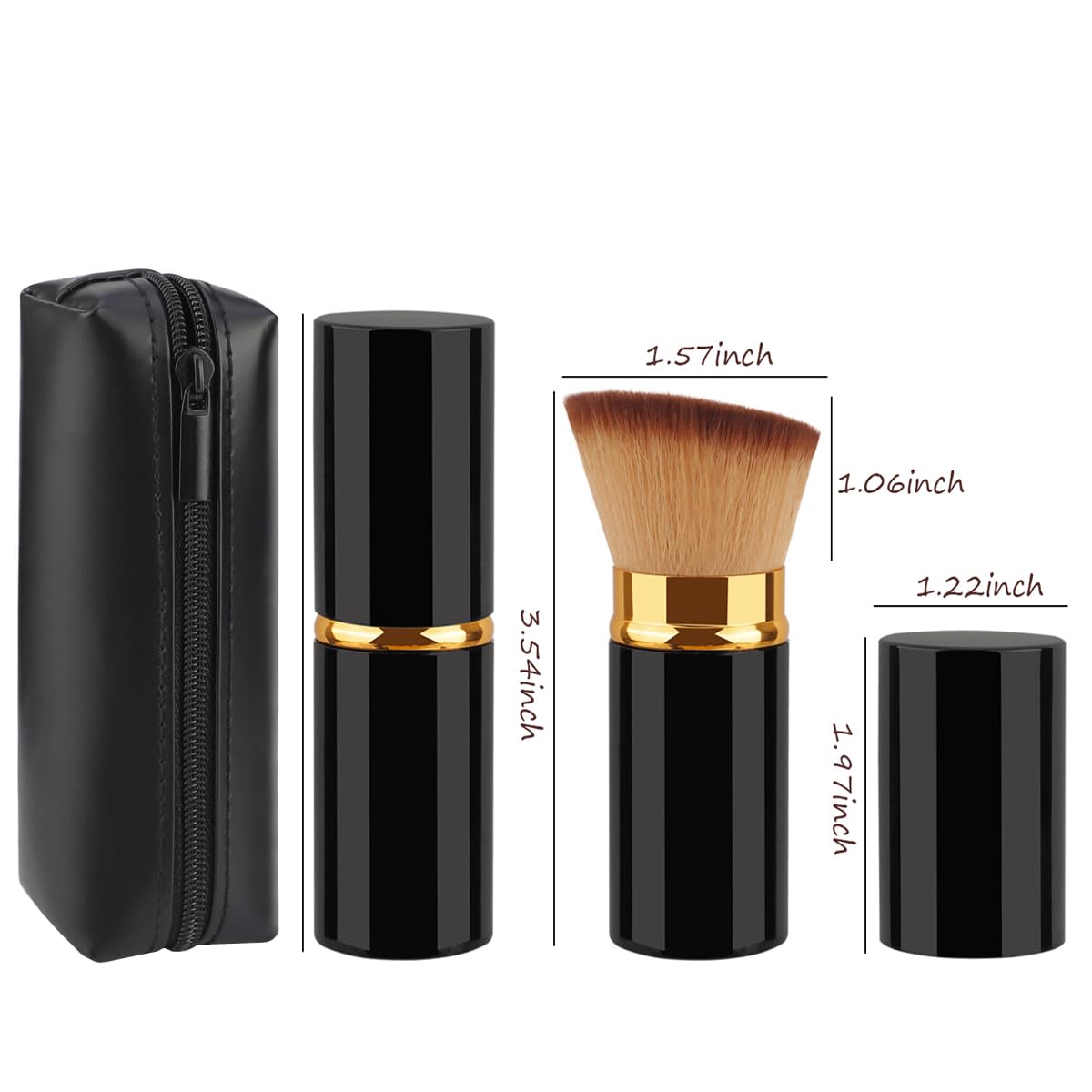 SEINGTOOM elegant black finish complements any makeup bag