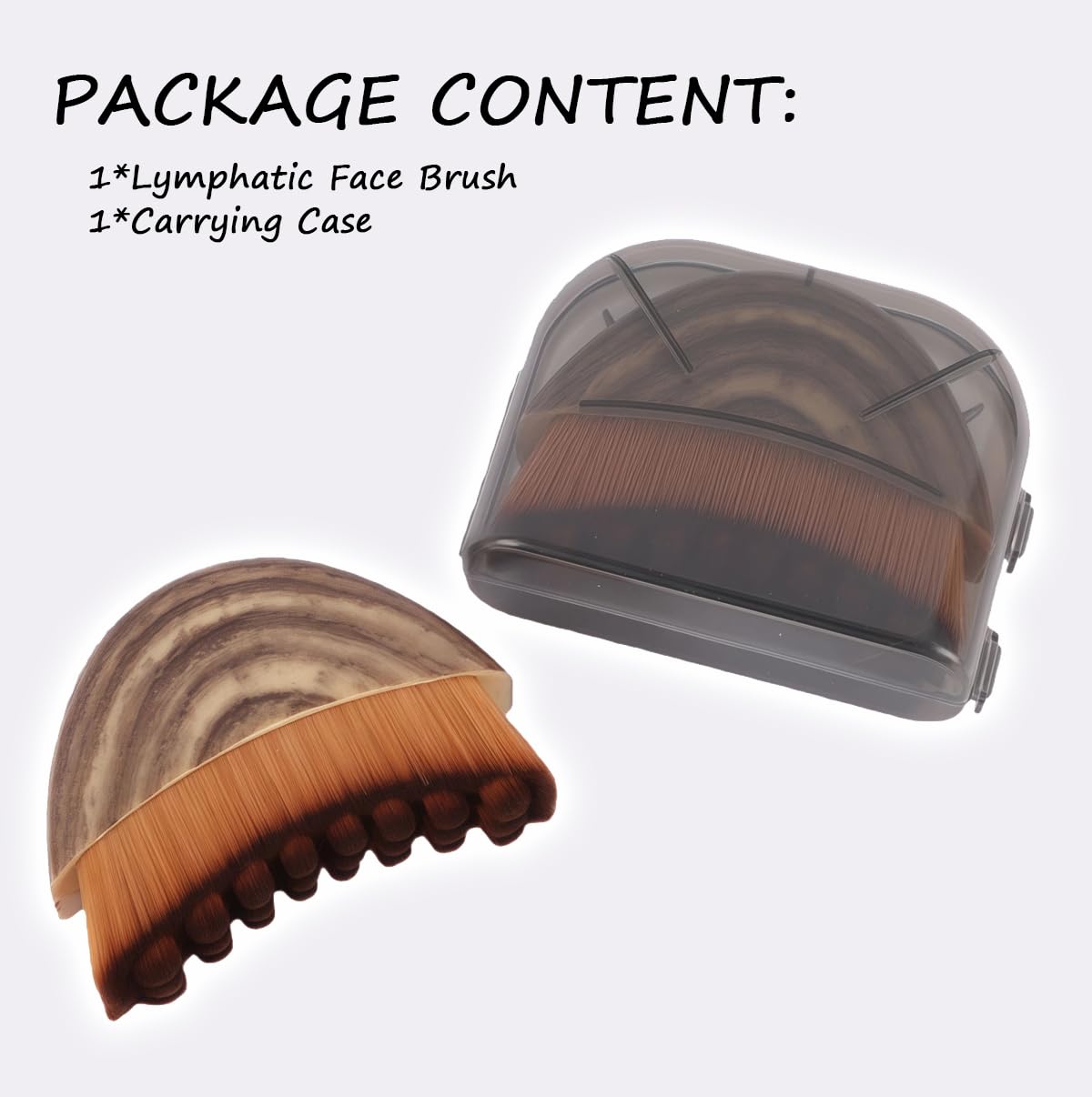 SEINGTOOM Lymphatic Contour Brush comes with a protective case for travel hygiene.
