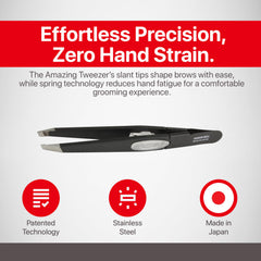 SEKI EDGE SS-518 tension stopper reduces wiggle for smoother tweezing.