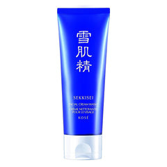 SEKKISEI Facial Cream Wash in rich foaming lather for gentle cleansing and pore care.