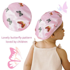 Selalu bonete seda para niñas, mariposas azules, reduce fricción durante el sueño