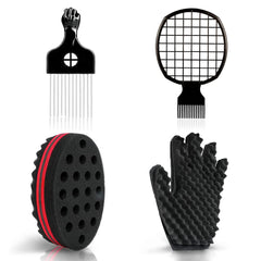 Selalu curl sponge set two-side offers dual textures for quick, natural curls