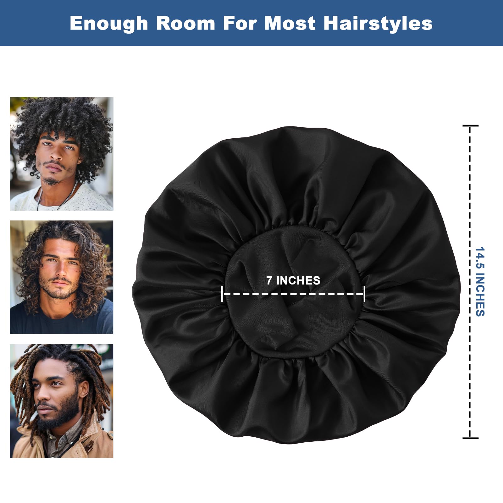 Selalu satin bonnet for men reduces frizz and boosts shine overnight