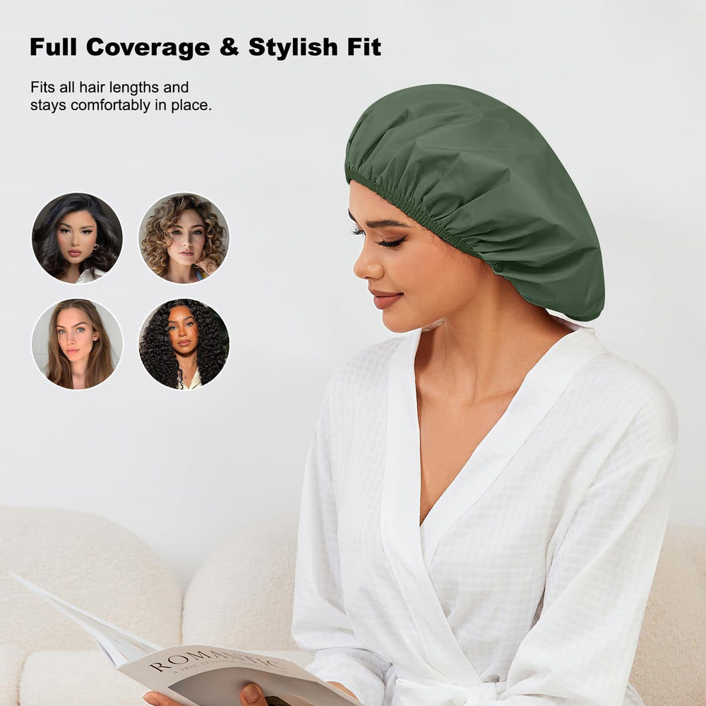 Durable seam detail on Selalu shower cap for long-lasting use