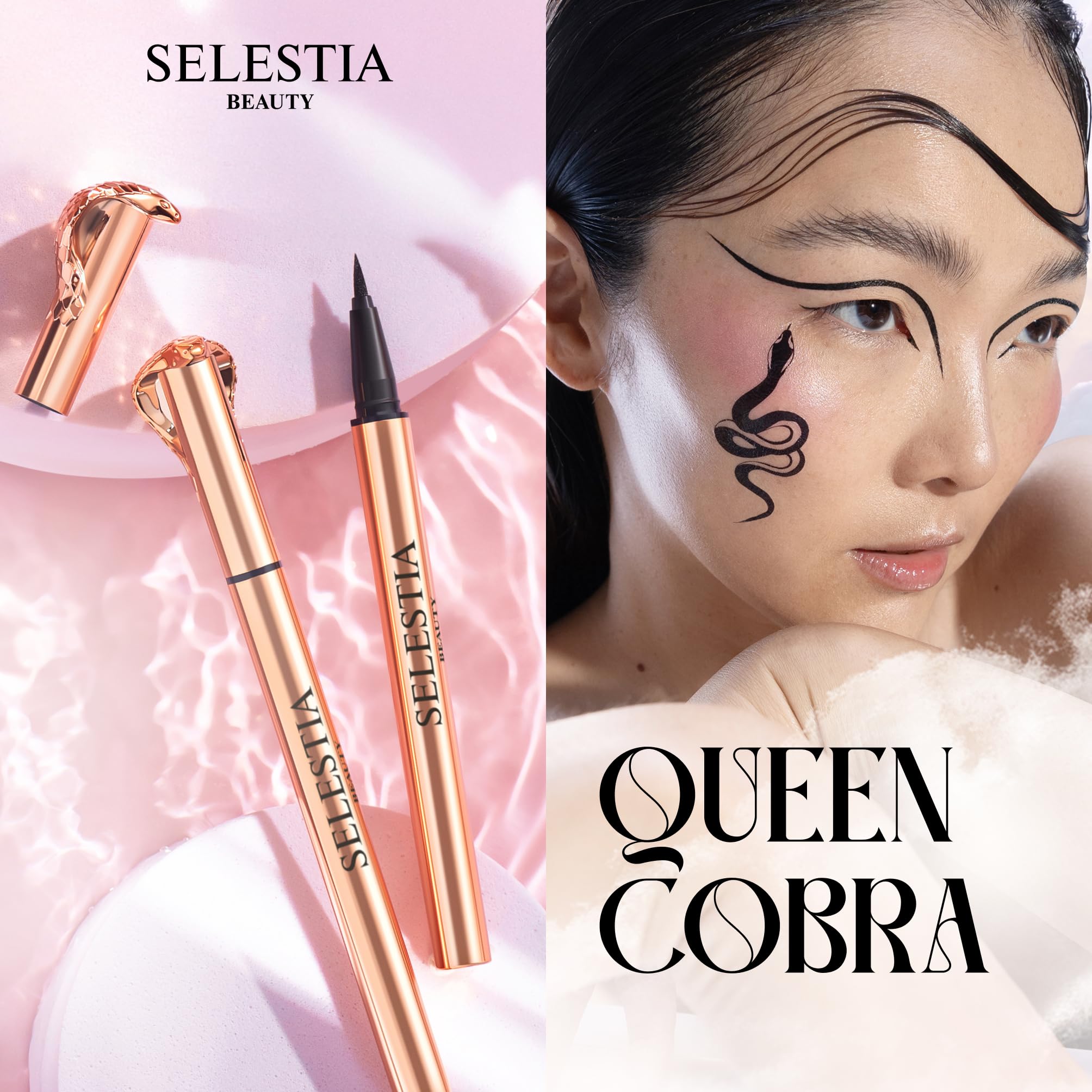 SELESTIA BEAUTY Reina Cobra sin transferencia para un look limpio.