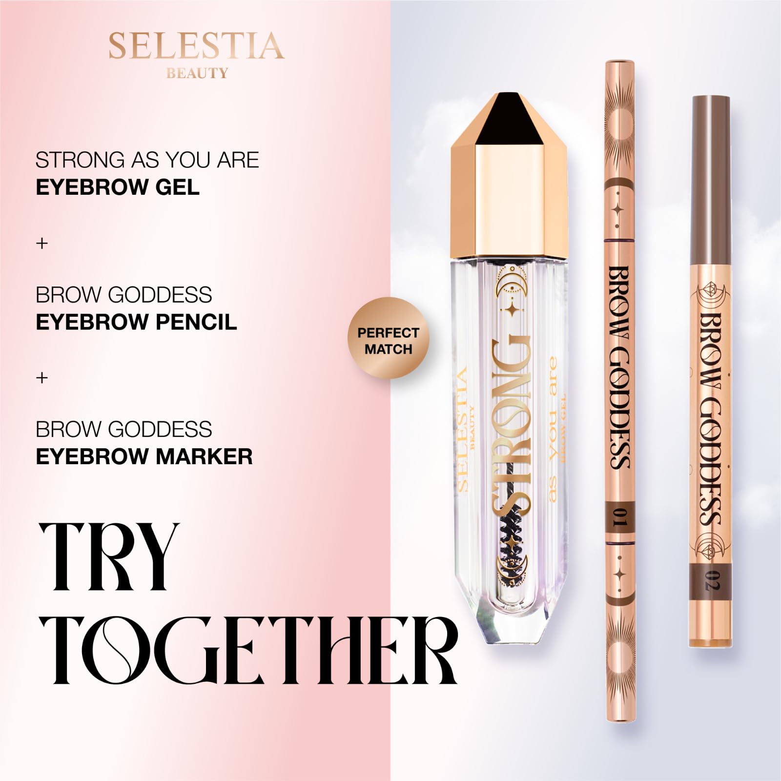 SELESTIA BEAUTY textura ligera que no peso en las cejas