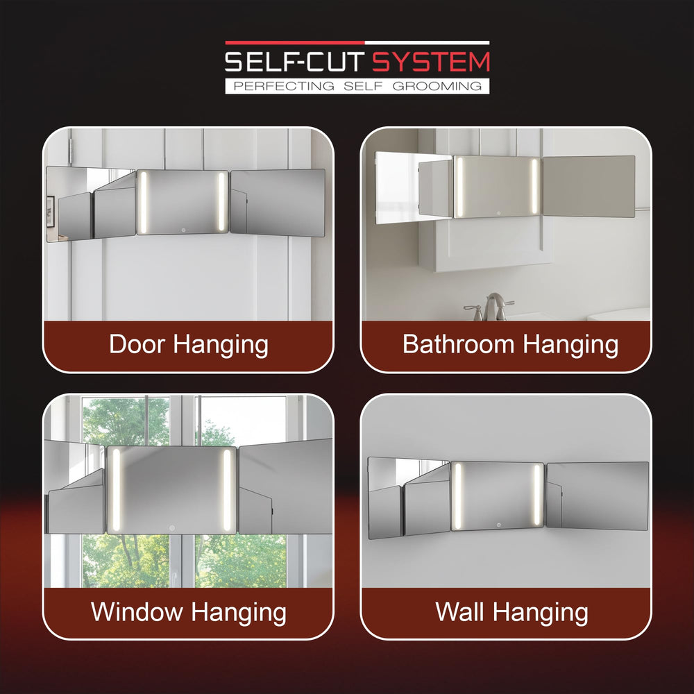 Self-Cut System over-door mount shows easy, space-saving installation