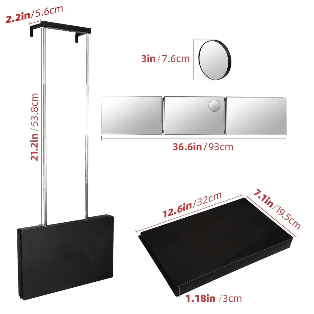 SELF FIND 3 Way Mirror magnification 5x aids detailed inspection of hair and skin