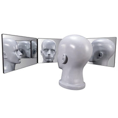 SELF FIND 3 Way Mirror side view enables quick angle checks during styling