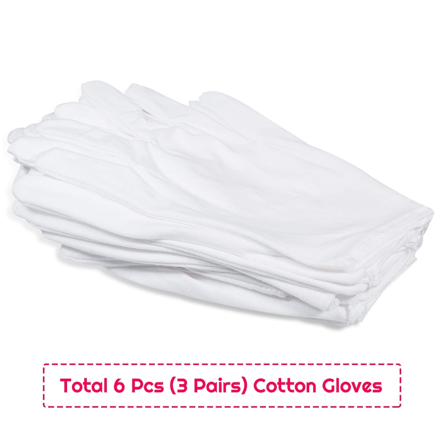 Guantes Selizo de algodón, primer plano con borde elástico para ajuste cómodo.
