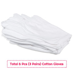 Guantes Selizo de algodón, primer plano con borde elástico para ajuste cómodo.