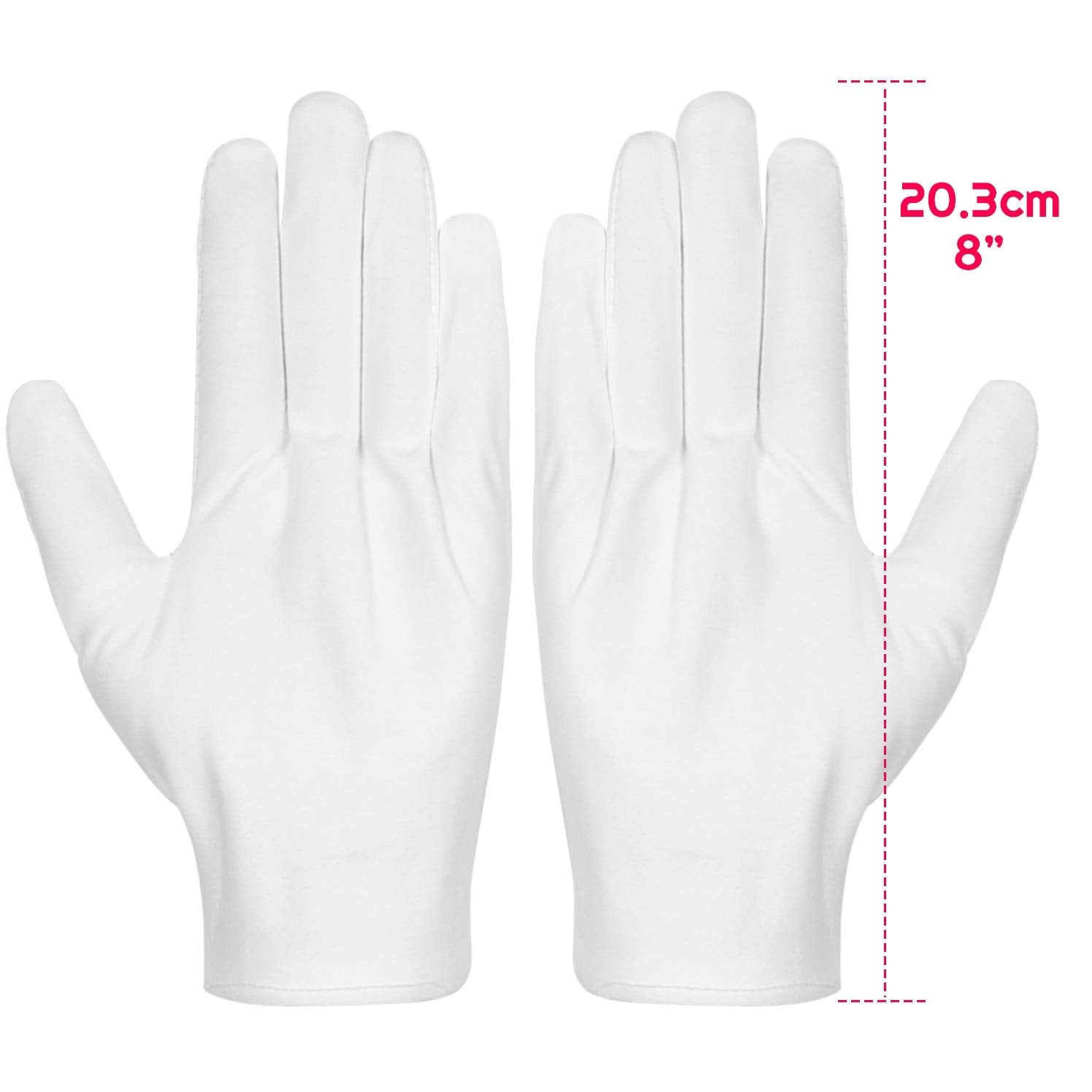 Guantes Selizo — tres pares blancos, ideales para tareas finas y manipulación delicada.
