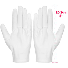 Guantes Selizo — tres pares blancos, ideales para tareas finas y manipulación delicada.