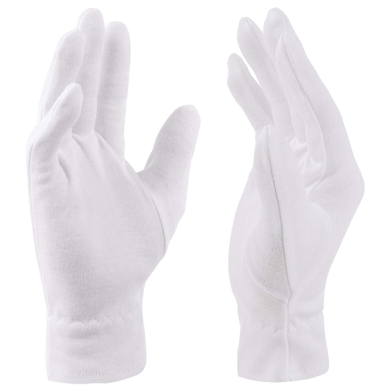 Guantes Selizo de algodón blancos con tacto suave para absorción de crema nocturna