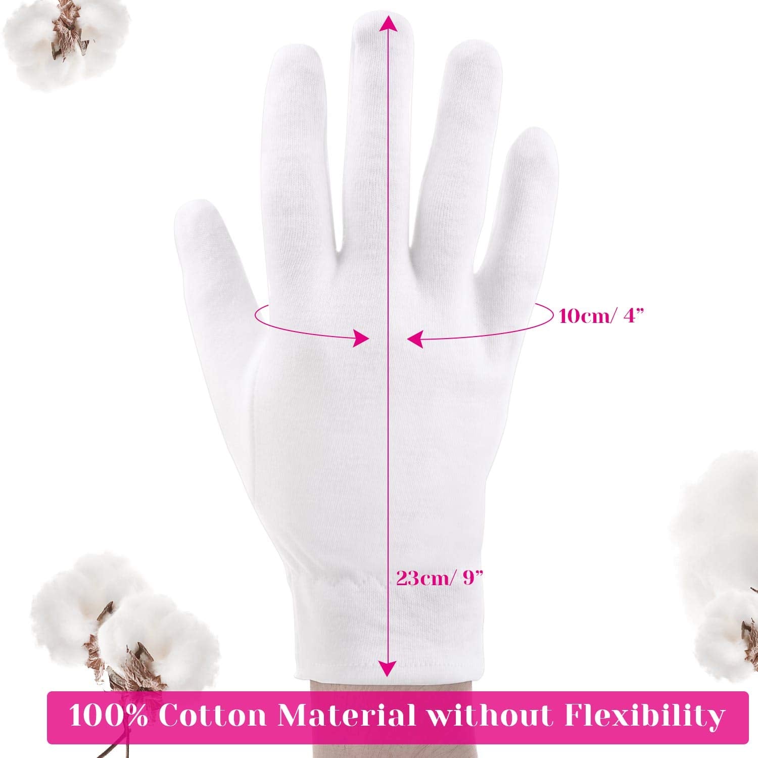 Guantes de algodón reutilizables Selizo, lavables para uso repetido