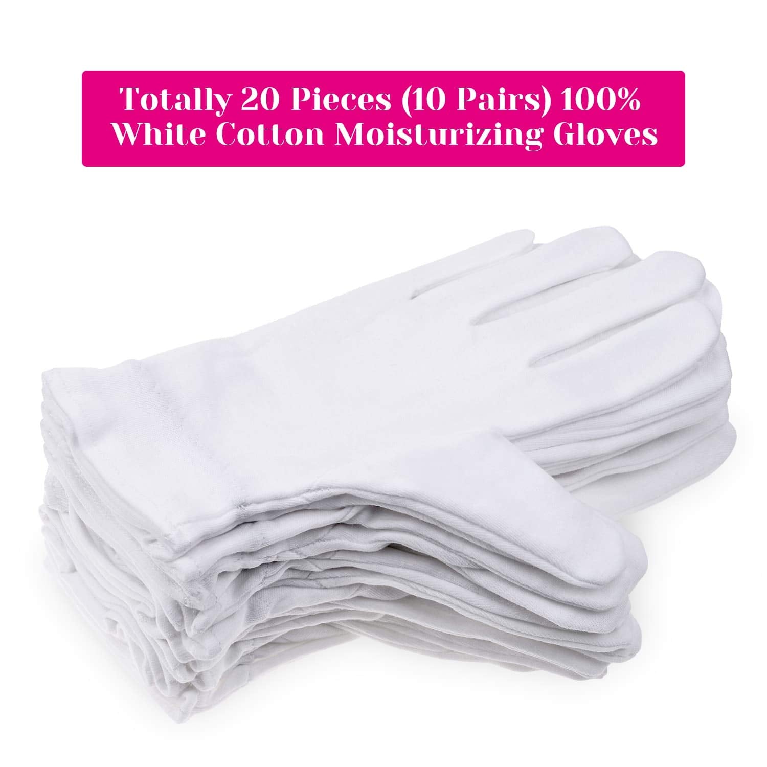 Guantes Selizo de algodón para aplicar cremas en manos sensibles.