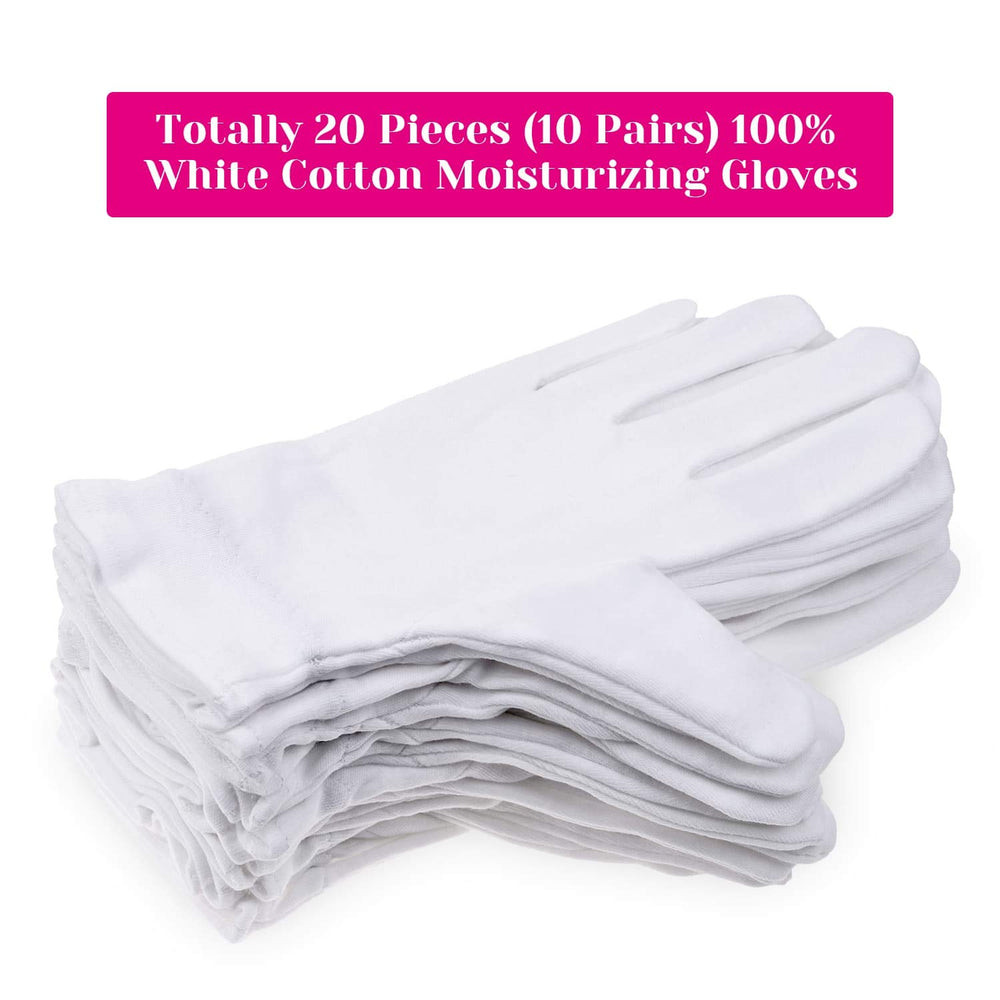 Guantes Selizo de algodón para aplicar cremas en manos sensibles.