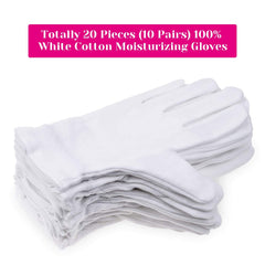 Guantes Selizo de algodón para aplicar cremas en manos sensibles.