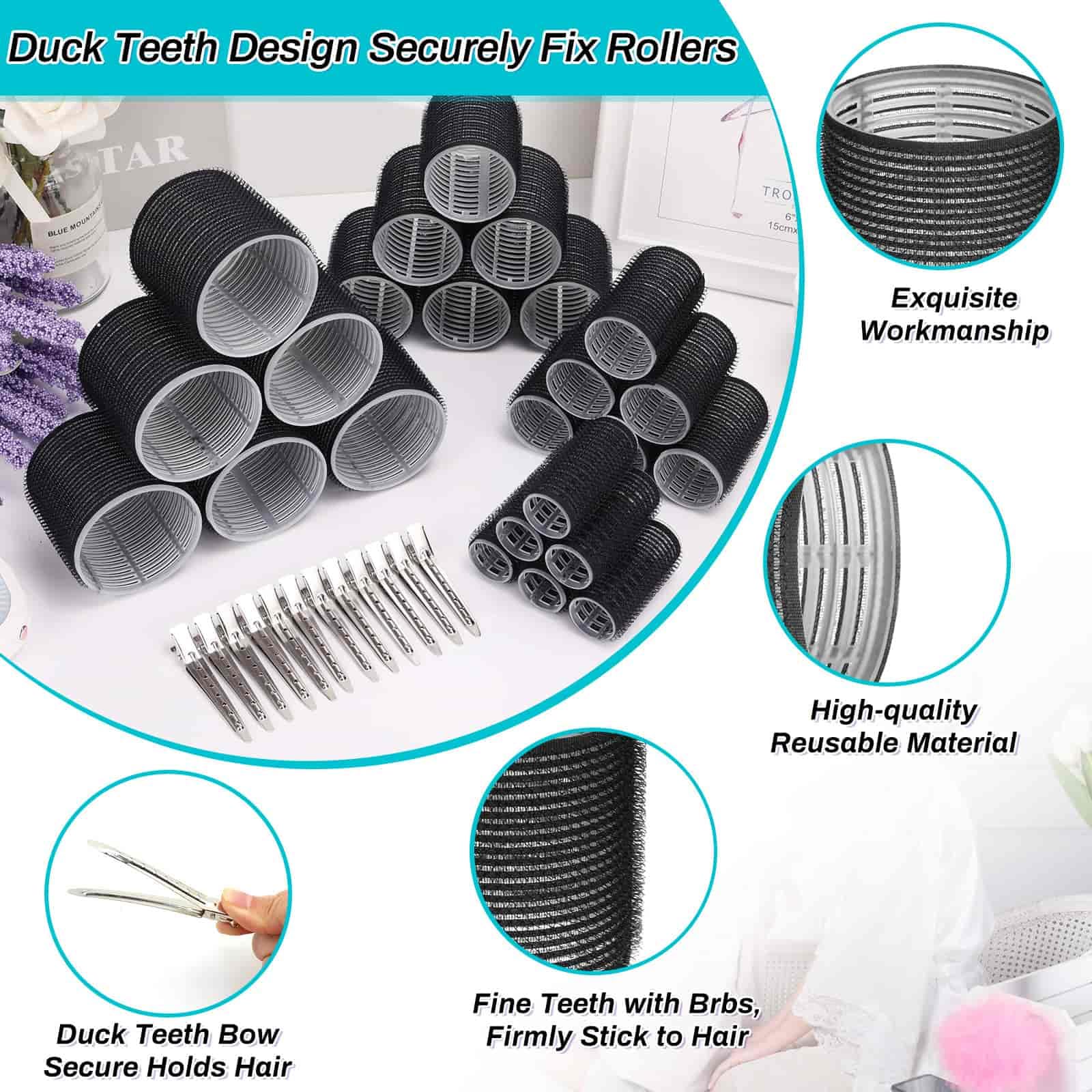 Selizo medium roller to shape balanced curls on medium-length hair.