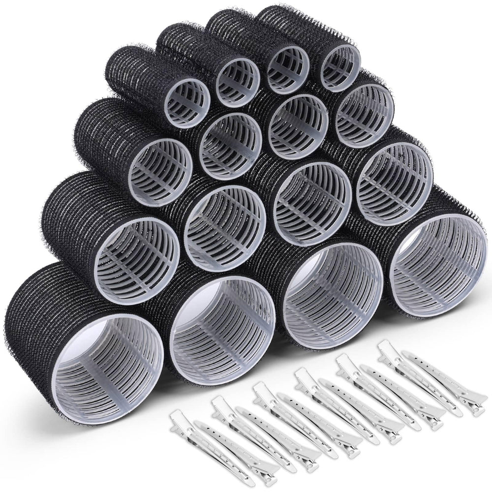 Selizo hair roller 28-piece set shown in black, ready for home styling.