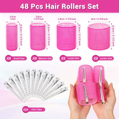 Selizo 24 self-grip clips secure rollers for long-lasting hold