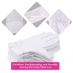 Uso para eczema y piel sensible con guantes de algodón Selizo.