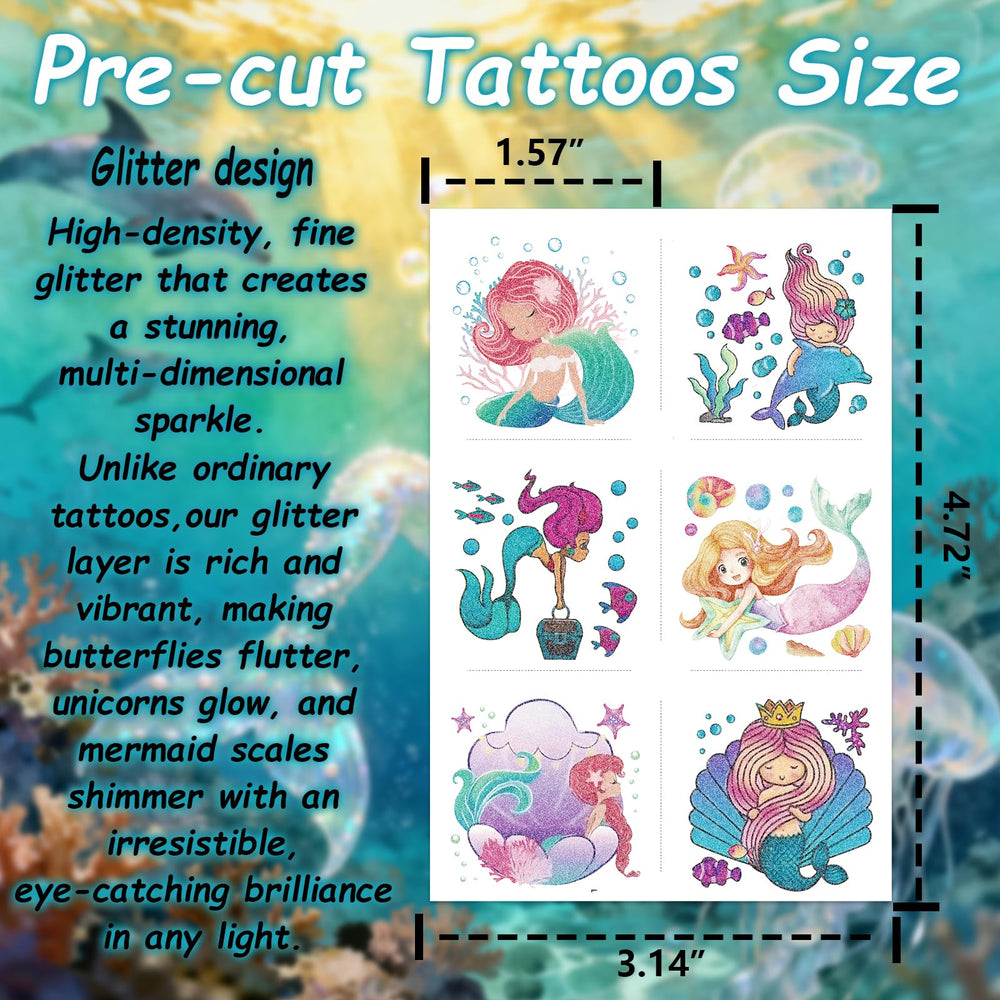 Sellentduct Glitter Tattoos Party-favor Pack boosts decor and activities.