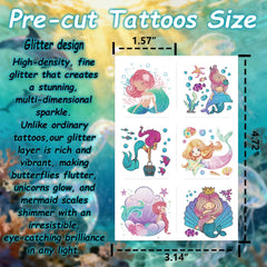 Sellentduct Glitter Tattoos Party-favor Pack boosts decor and activities.
