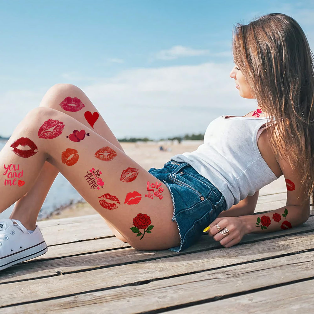 Tatuajes corazones Sellentduct ideales para regalos y decoraciones temáticas.
