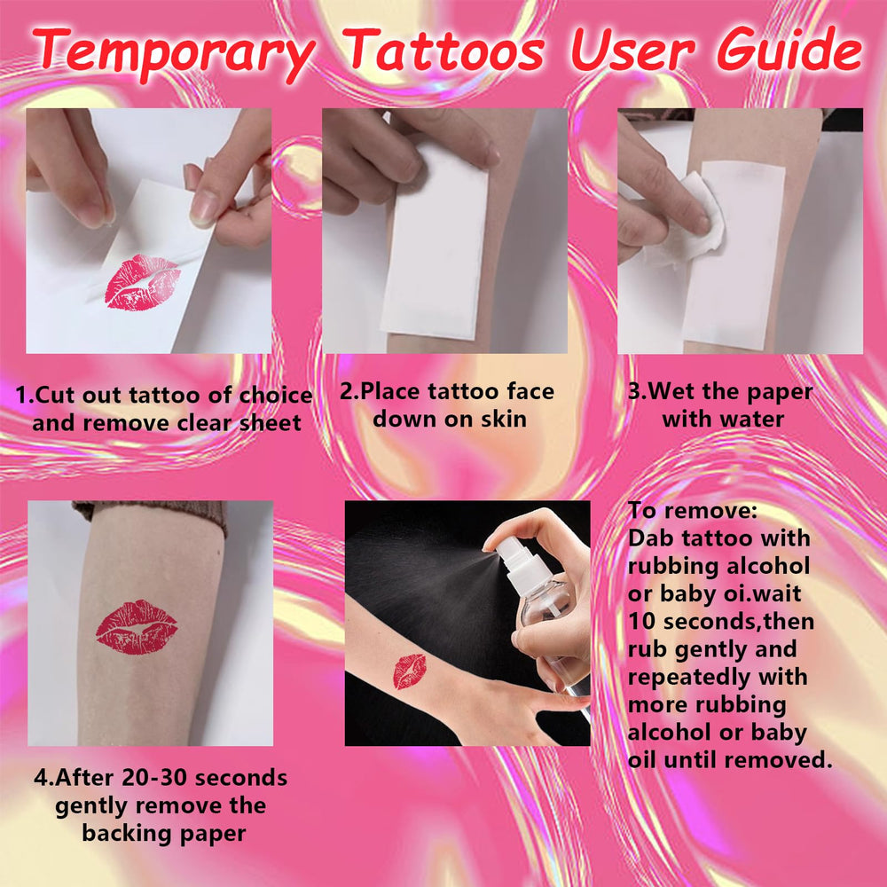 Tatuajes para manos y cuerpo Sellentduct con diseños variados.
