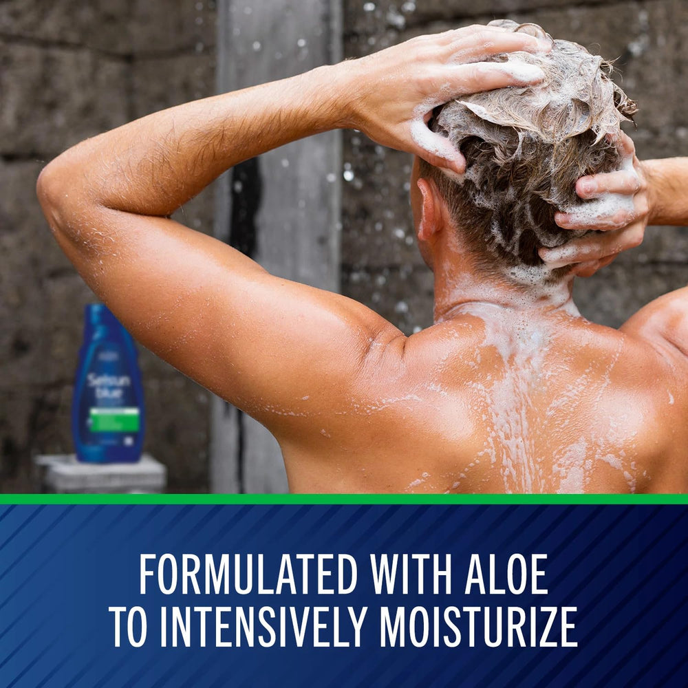 Selsun Blue con aloe que deja el cabello hidratado y suave.
